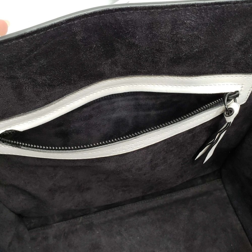 100% Authentic CELINE  White Leather Hand Bag - Picture 15 of 16